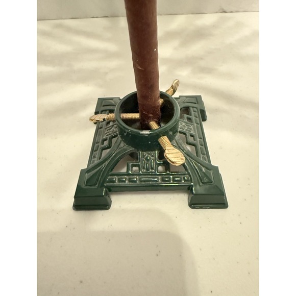 Dept 56 Christmas Tree Green Victorian Cast Iron Stand 22" Tall - Picture 4 of 8